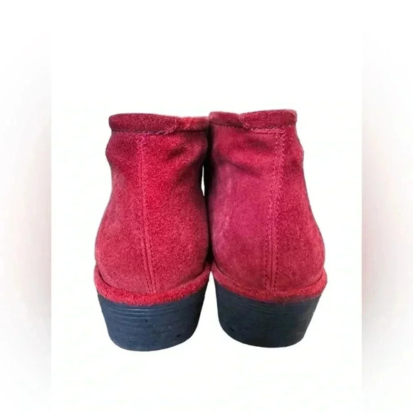Fly London Red Suede Lace-up Pert Boot Size 40 - Picture 5 of 16